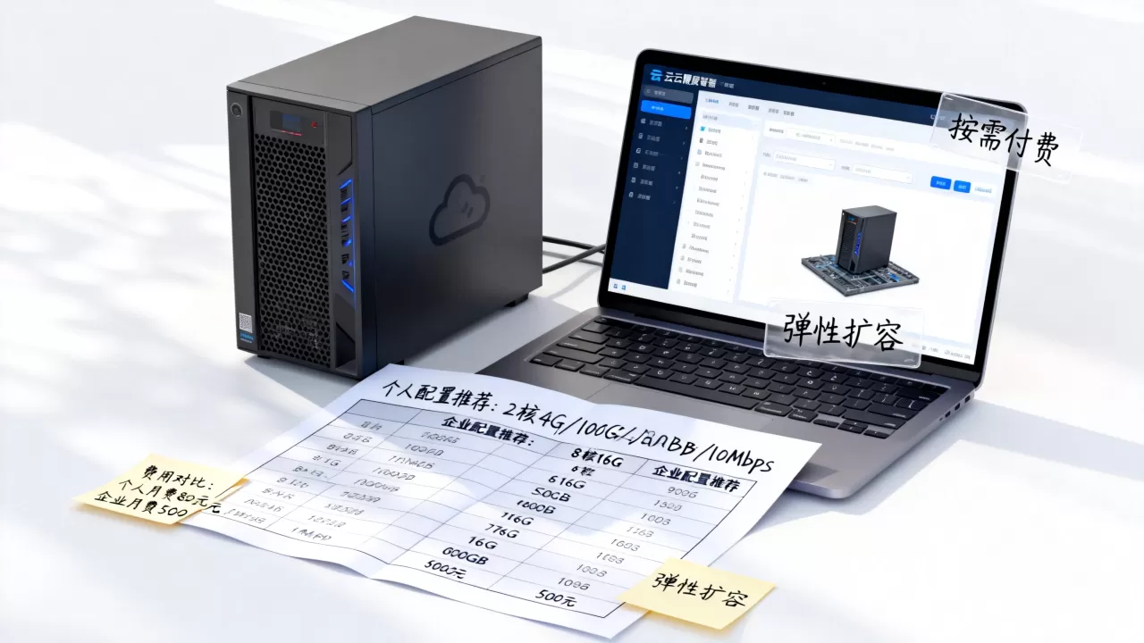 个人和企业怎么选云服务器？云服务器租用费用及配置推荐