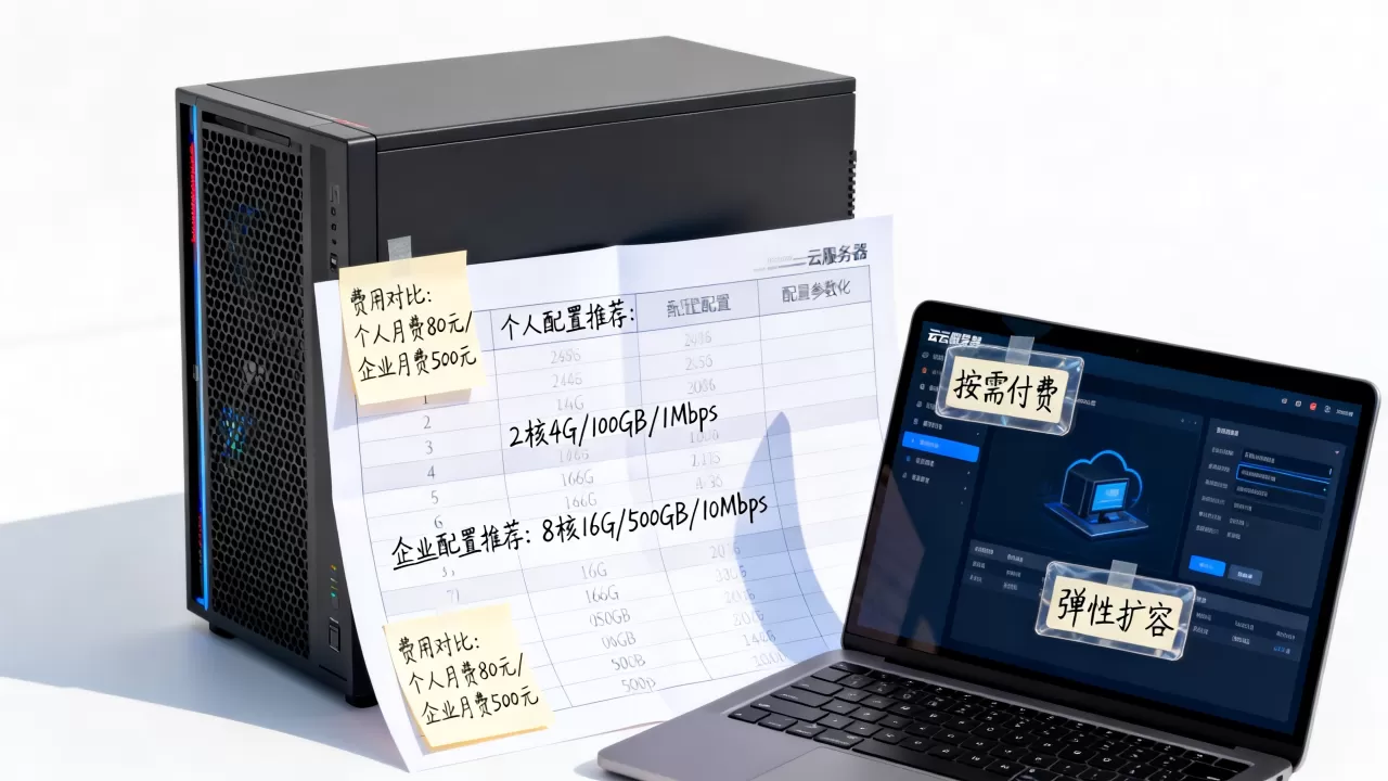 个人和企业怎么选云服务器？云服务器租用费用及配置推荐