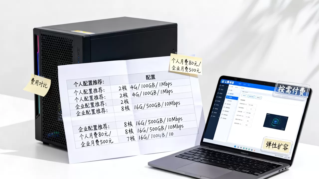 个人和企业怎么选云服务器？云服务器租用费用及配置推荐