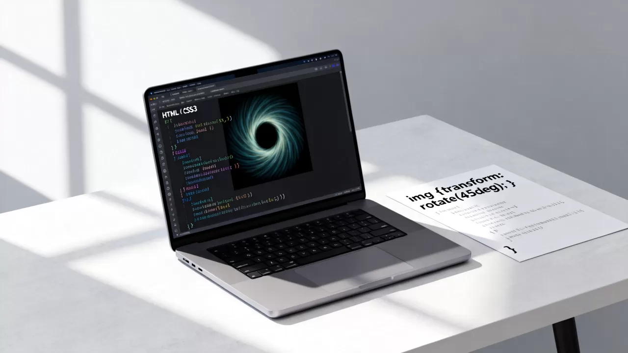 HTML图片如何旋转？css3实现图片旋转代码
