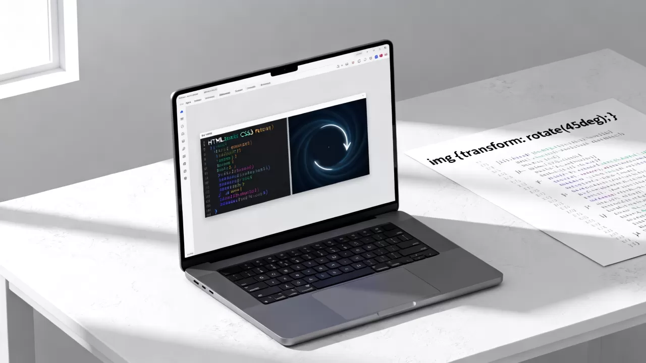 HTML图片如何旋转？css3实现图片旋转代码