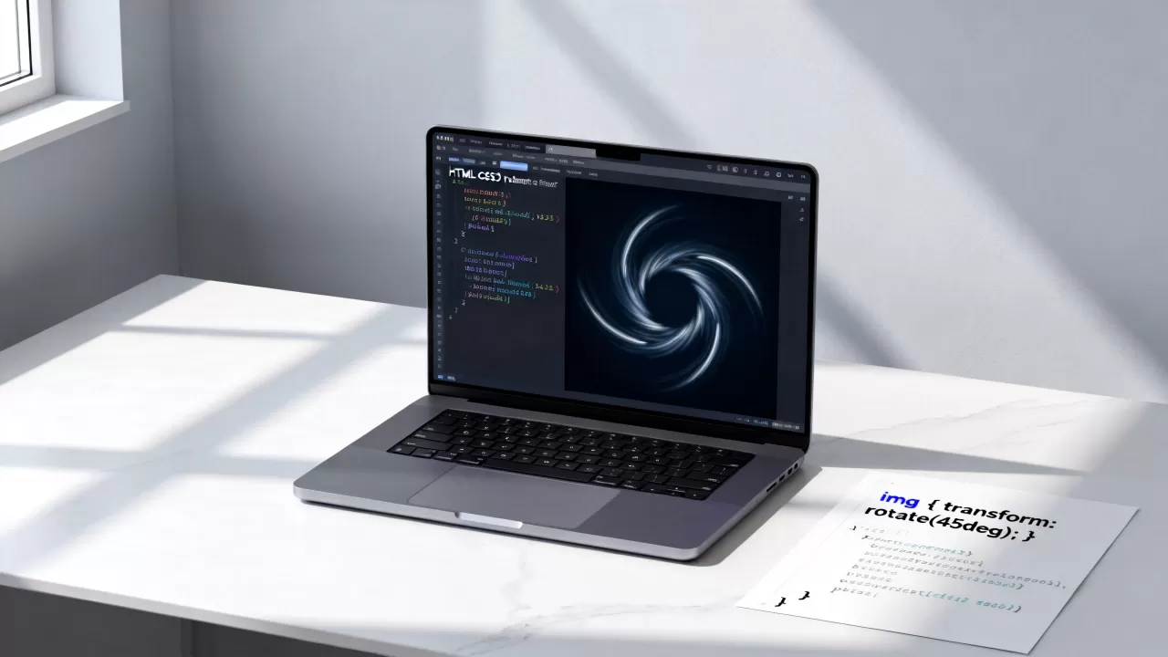 HTML图片如何旋转？css3实现图片旋转代码