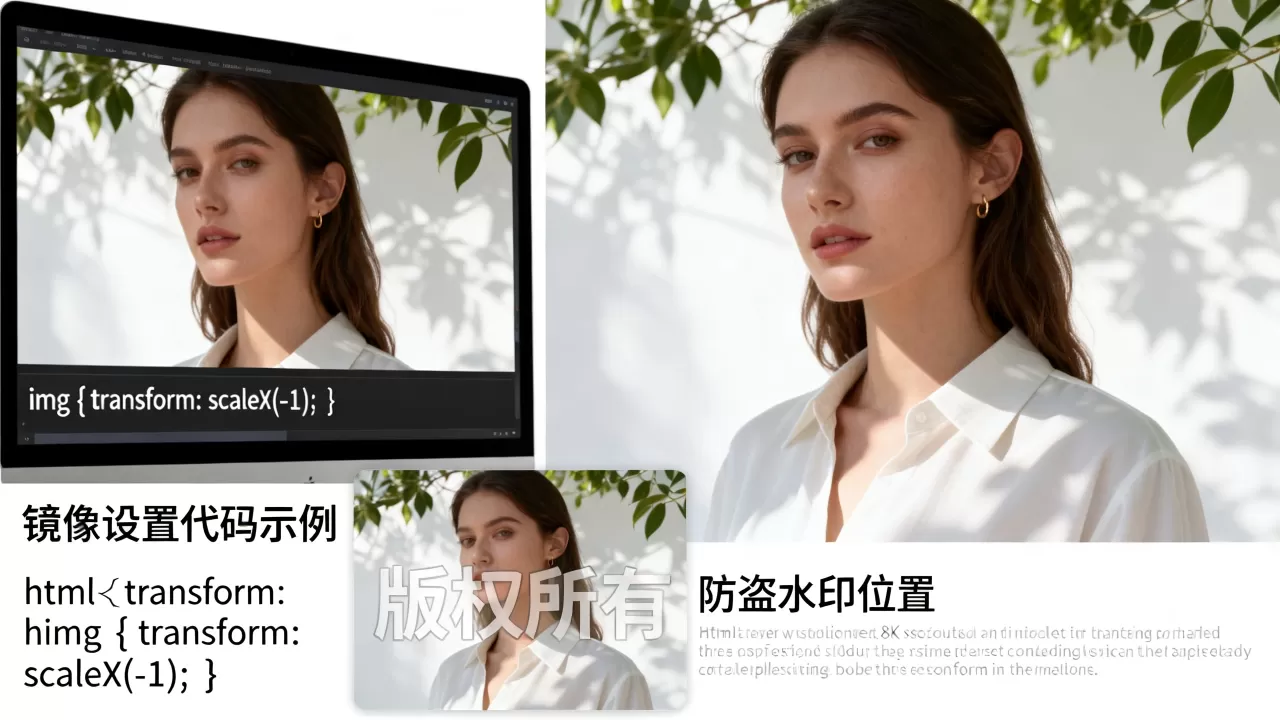 html图片镜像怎么设置？如何防止图片被盗用