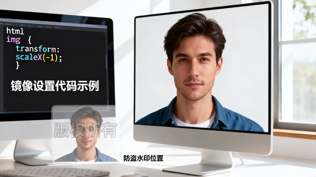 html图片镜像怎么设置？如何防止图片被盗用
