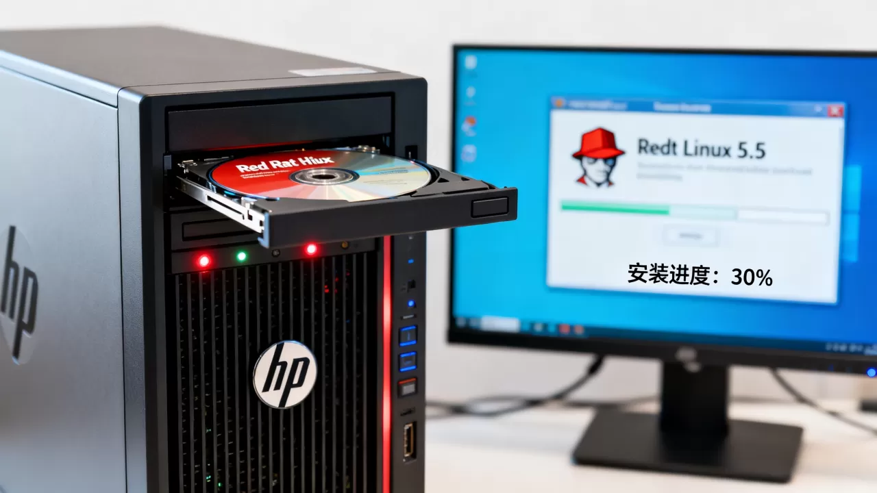 HP服务器如何安装REDHAT55？Red Hat Linux 5.5安装教程