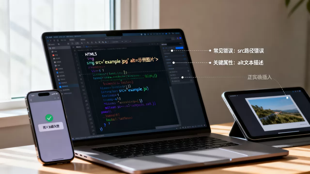 HTML5图片插入失败怎么办？html5 img标签用法