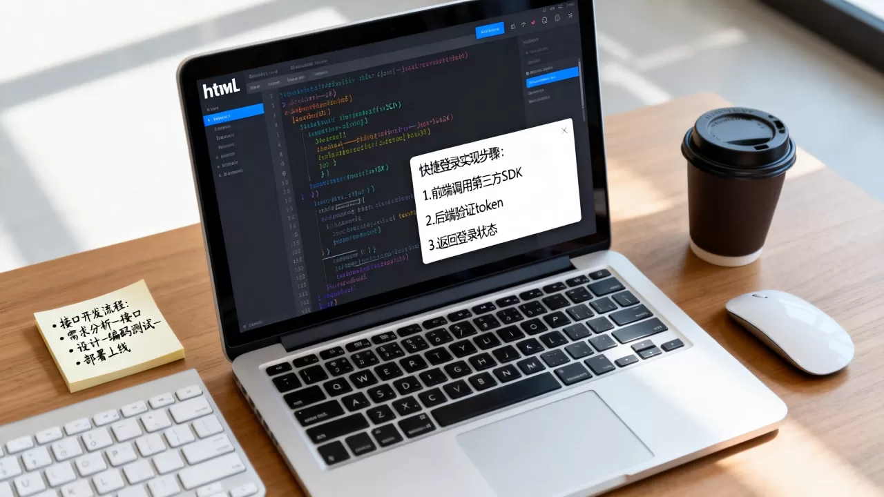 html网站如何实现快捷登录？html登录接口开发流程