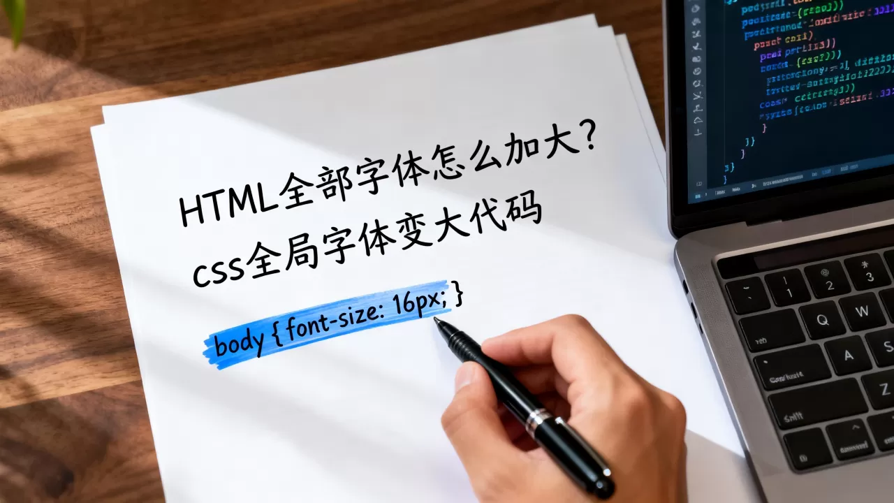 HTML全部字体怎么加大？css全局字体变大代码