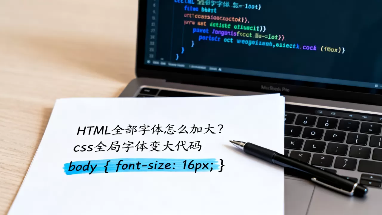 HTML全部字体怎么加大？css全局字体变大代码