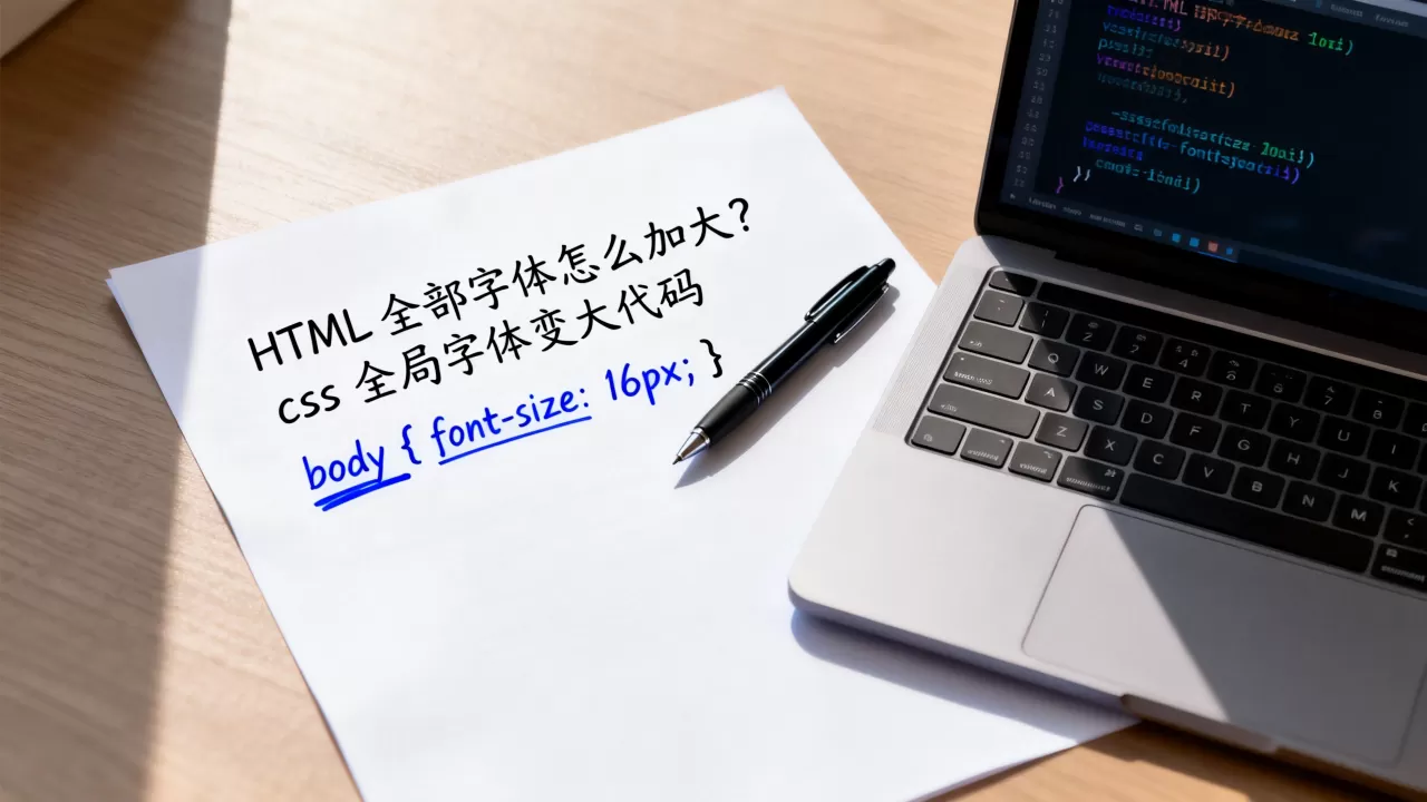 HTML全部字体怎么加大？css全局字体变大代码