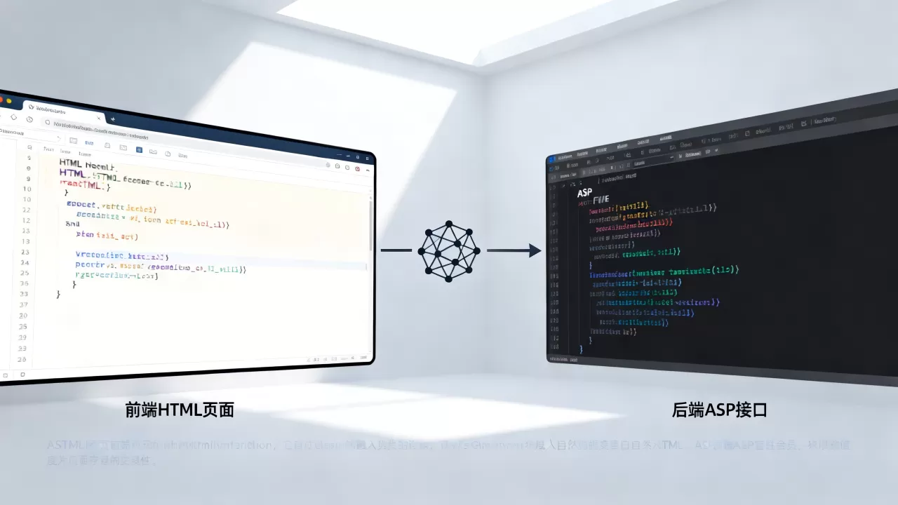 HTML页面如何加载ASP文件？前端调用后端接口方法