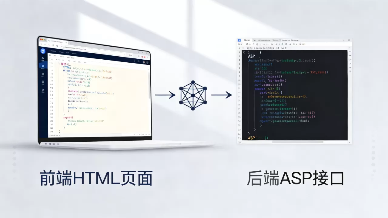 HTML页面如何加载ASP文件？前端调用后端接口方法