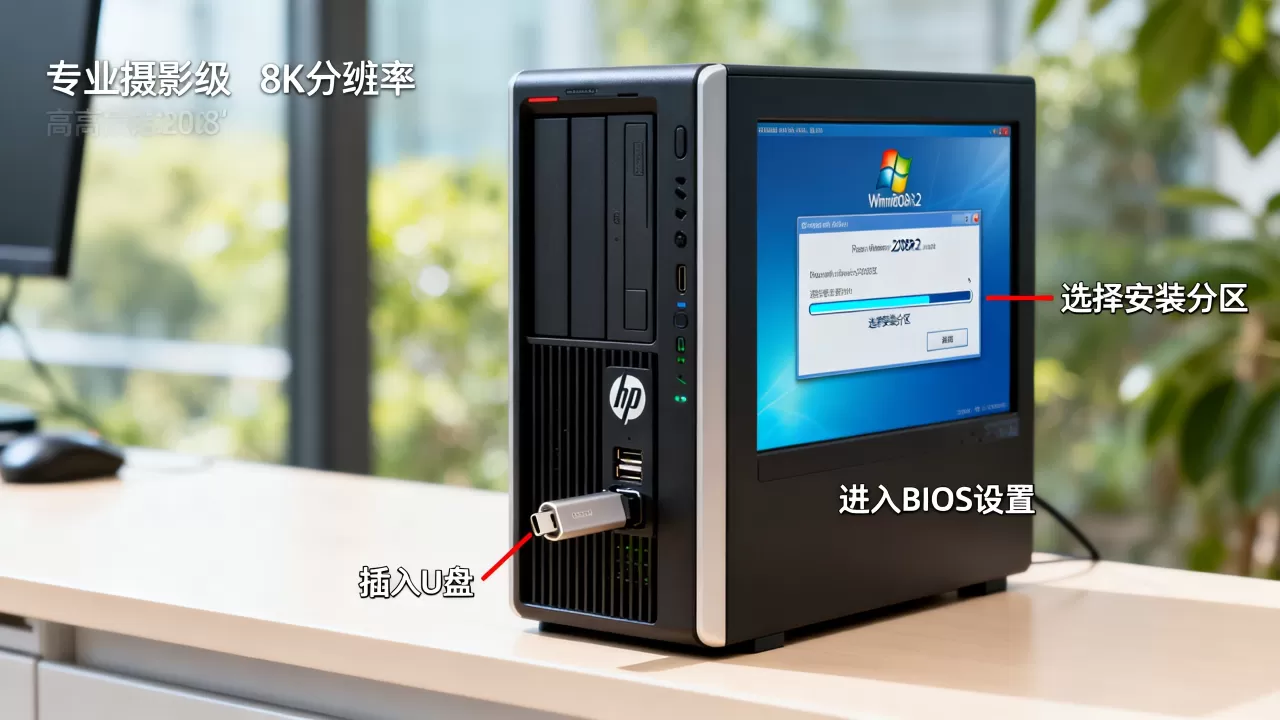 hp服务器2008怎么u盘安装？win2008r2系统安装教程
