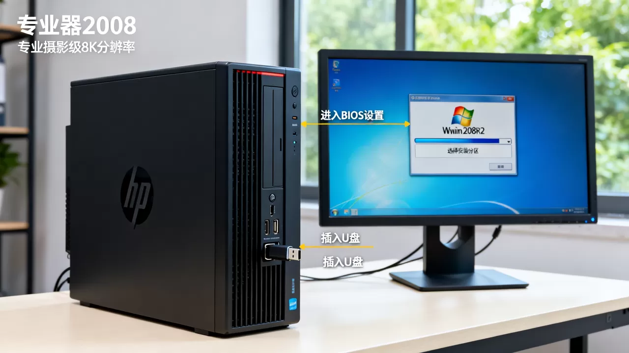 hp服务器2008怎么u盘安装？win2008r2系统安装教程