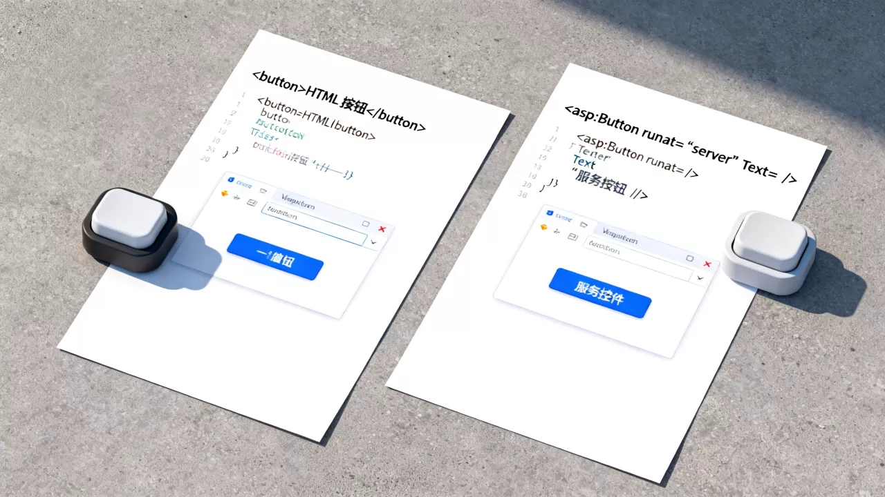 html控件button与服务器控件button有什么区别？html控件button与服务器控件button的区别