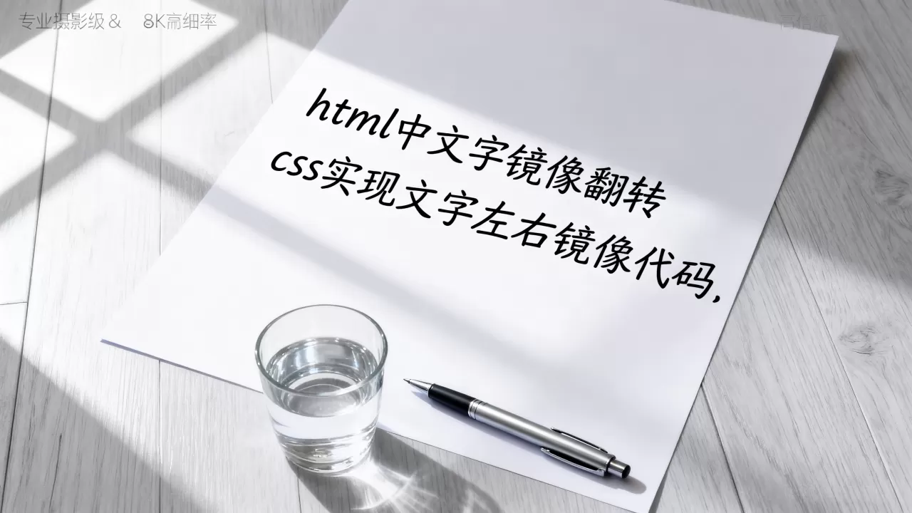 html中文字如何镜像翻转？css实现文字左右镜像代码