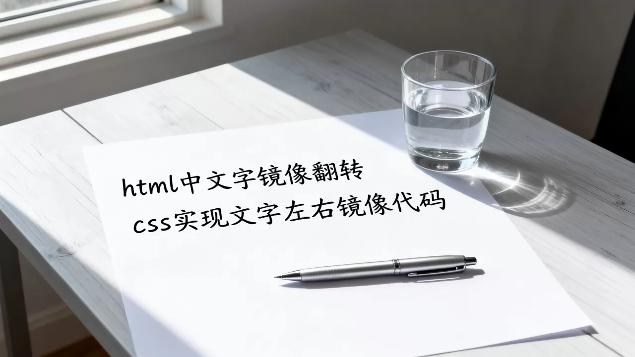 html中文字如何镜像翻转？css实现文字左右镜像代码