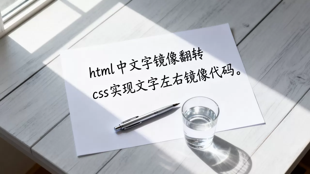 html中文字如何镜像翻转？css实现文字左右镜像代码