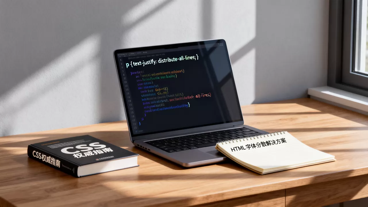HTML字体分散怎么解决？css text-justify两端对齐