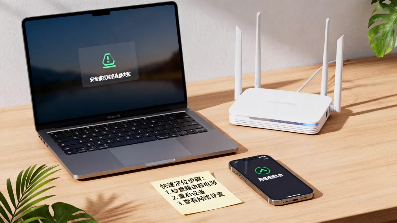 安全模式怎么网络连接失败？网络连接失败时怎么快速定位