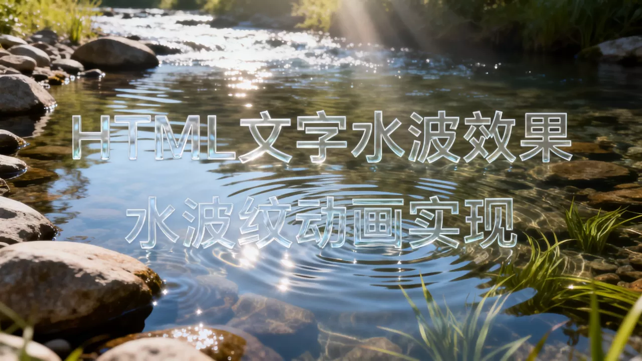 html文字水波效果怎么做？如何实现文字水波纹动画