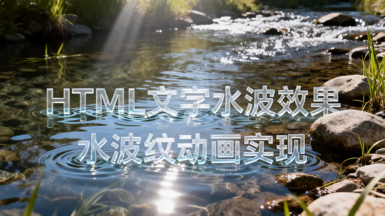 html文字水波效果怎么做？如何实现文字水波纹动画