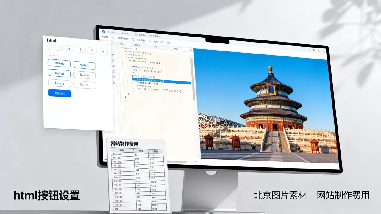 html按钮北京图片怎么设置？北京图片网站制作费用