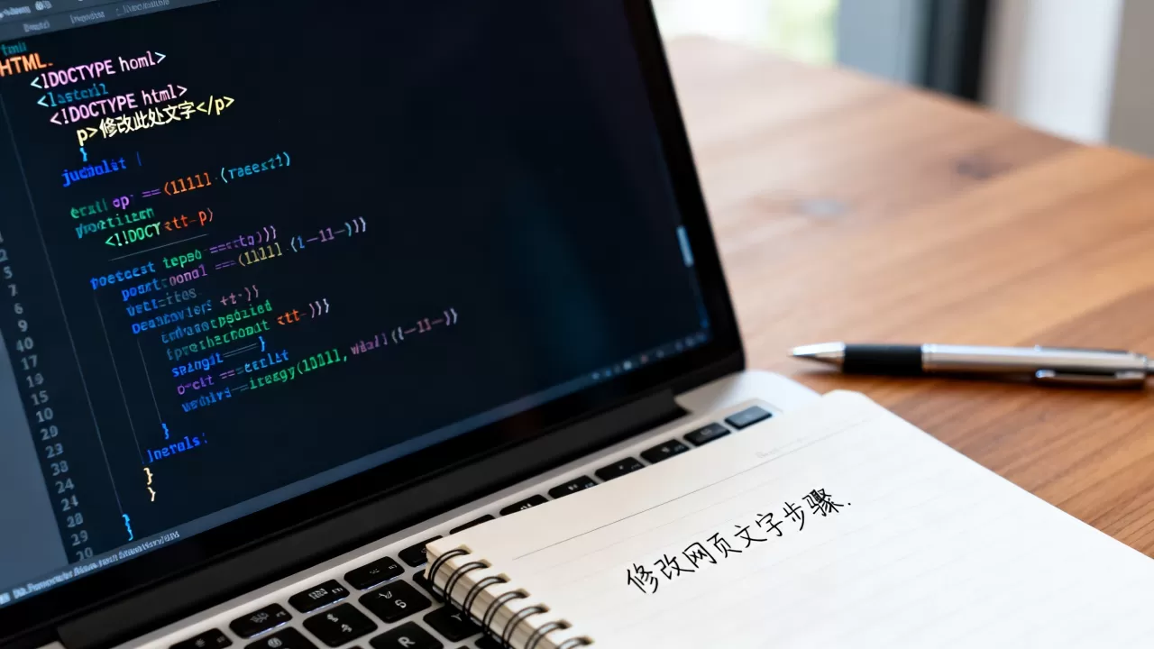 如何修改HTML网站文字？修改网页内容代码教程