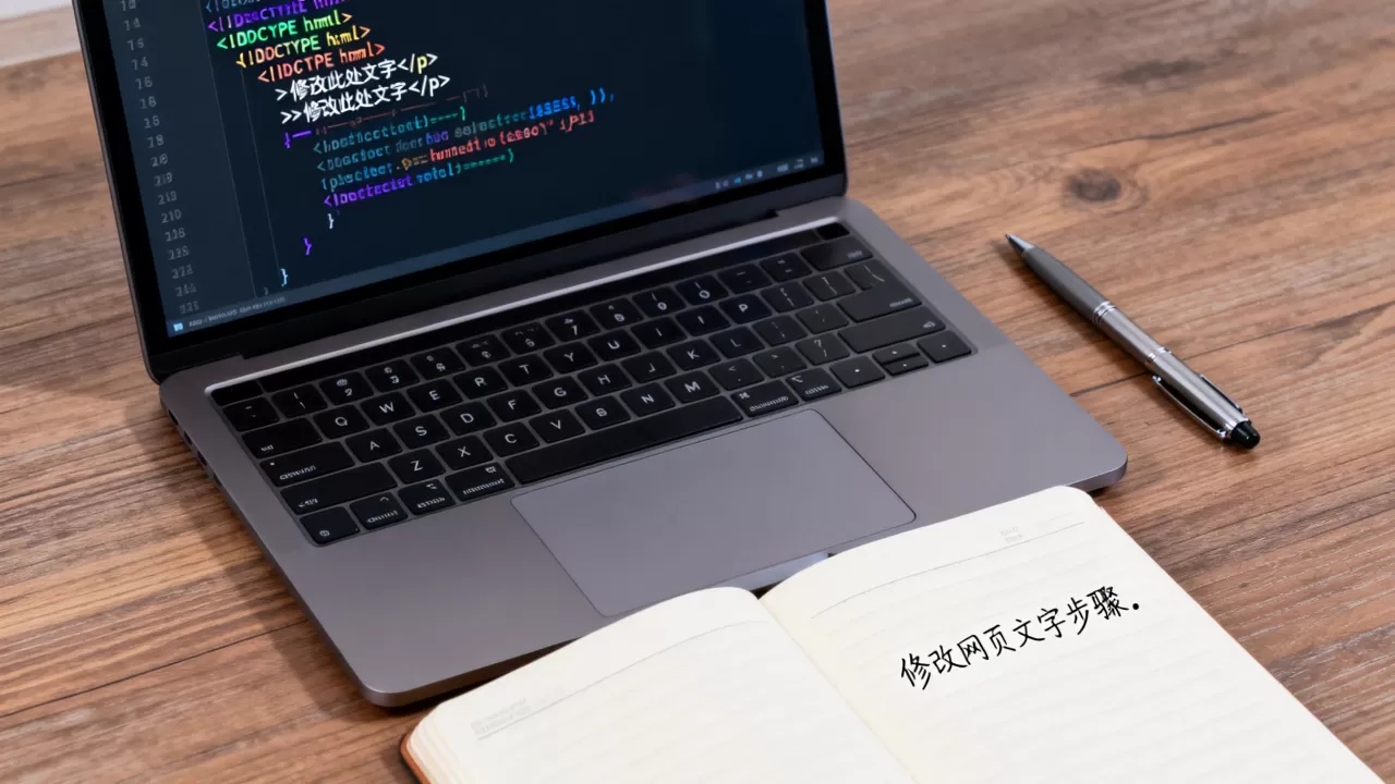 如何修改HTML网站文字？修改网页内容代码教程