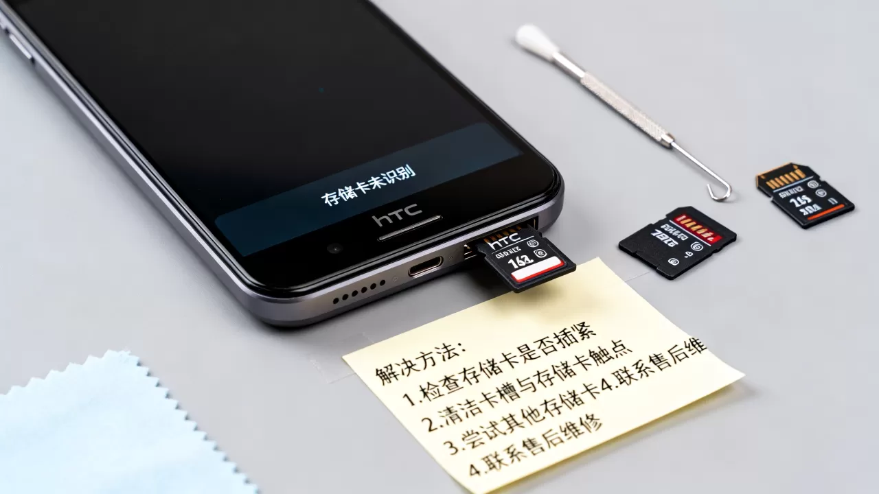 htc手机找不到存储卡怎么办？手机存储卡无法识别解决方法