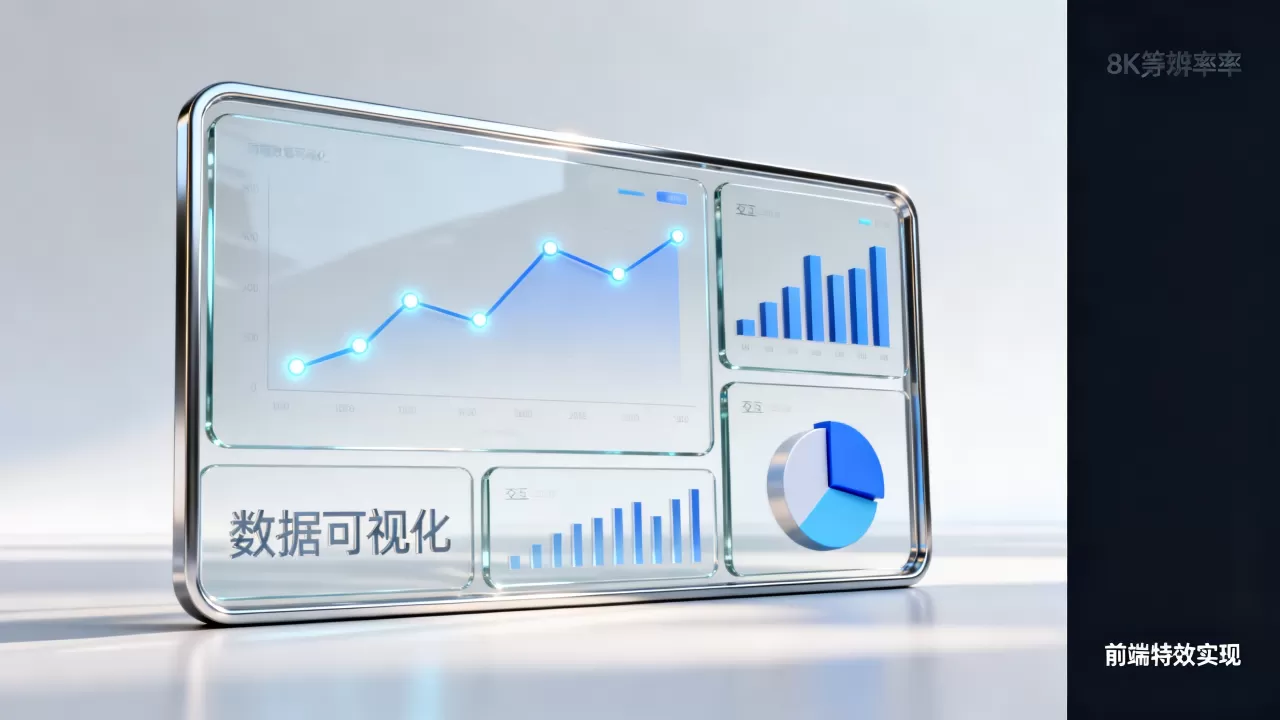 HTML数据如何酷炫展示？前端数据可视化图表特效实现