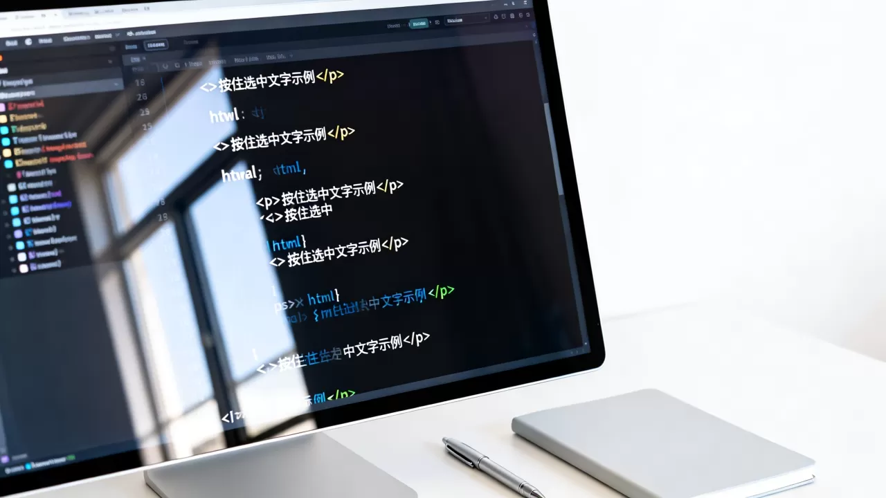 html按住选中文字怎么实现？html如何长按选中文字