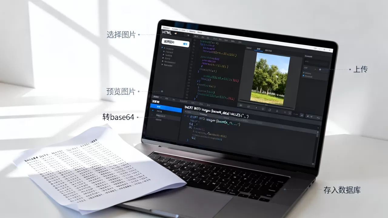 html上传图片保存到数据库怎么操作？前端图片转base64存入数据库