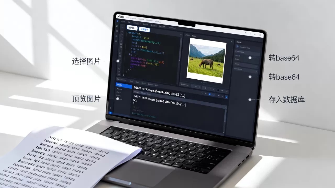 html上传图片保存到数据库怎么操作？前端图片转base64存入数据库