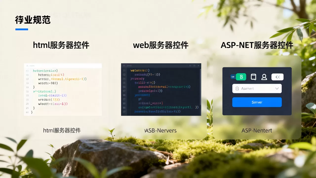 html服务器控件和web服务器控件有什么区别？ASP.NET服务器控件有哪些