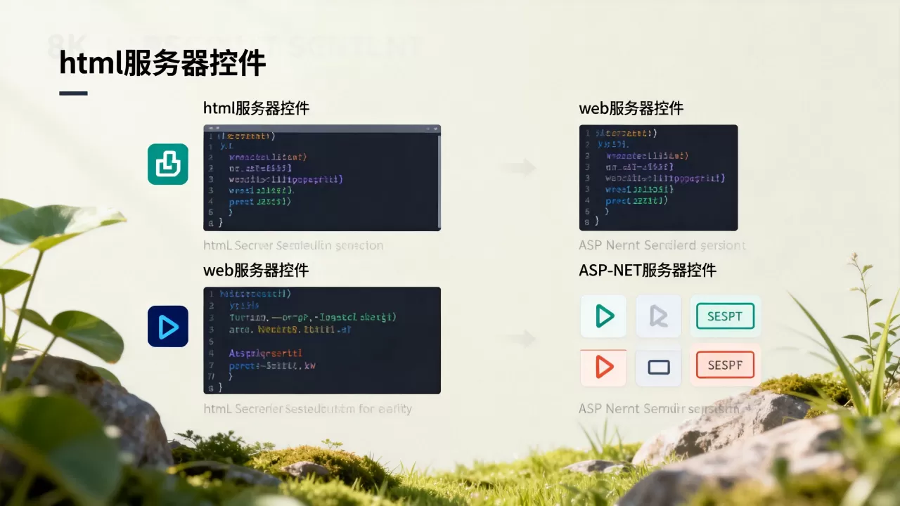 html服务器控件和web服务器控件有什么区别？ASP.NET服务器控件有哪些