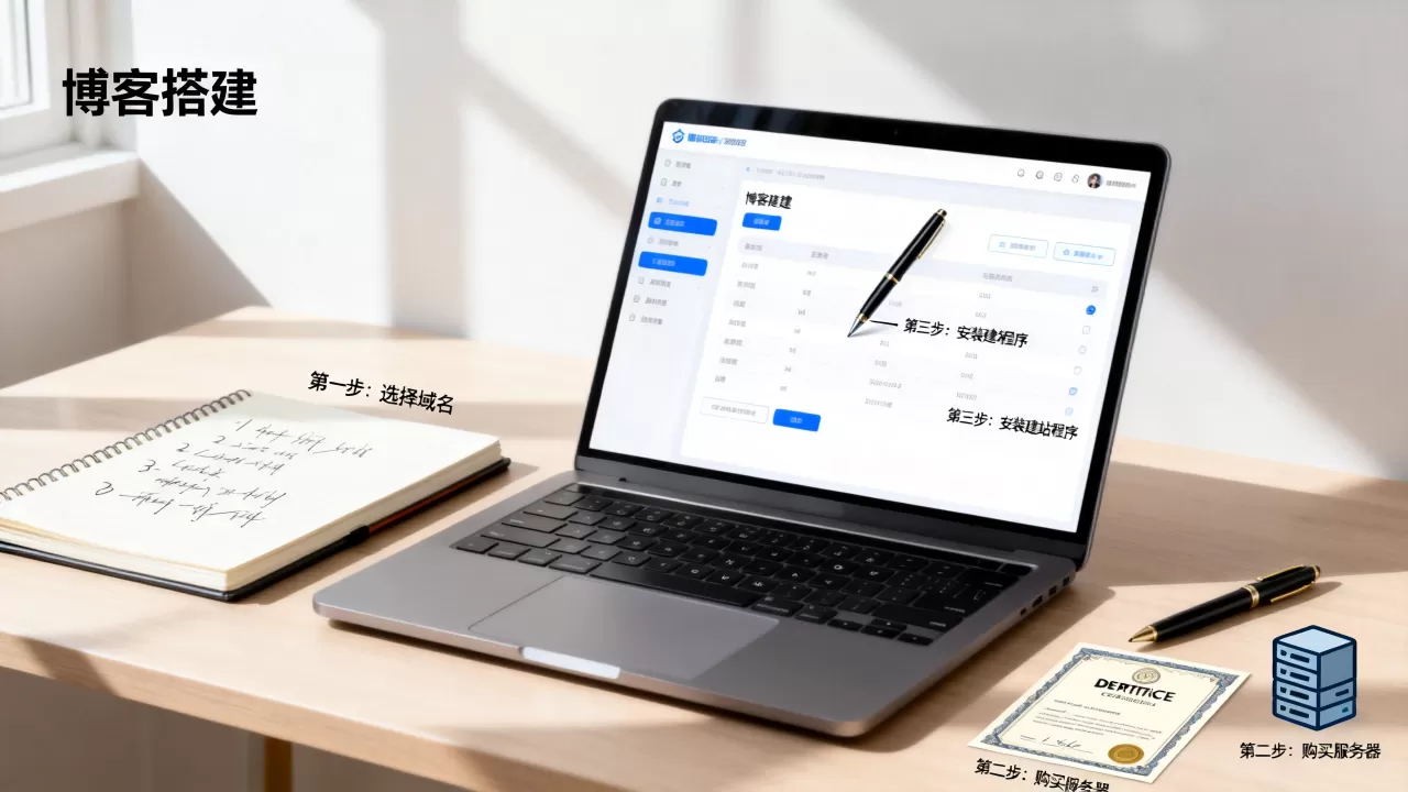 个人博客怎么建？零基础建站流程及常见问题