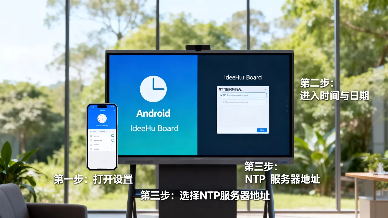 安卓如何修改IdeaHub Board NTP时间服务器地址？