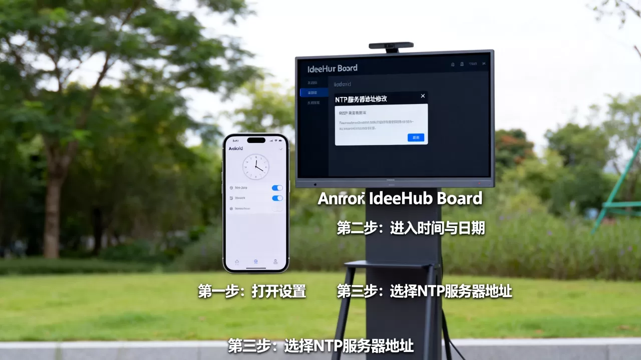 安卓如何修改IdeaHub Board NTP时间服务器地址？