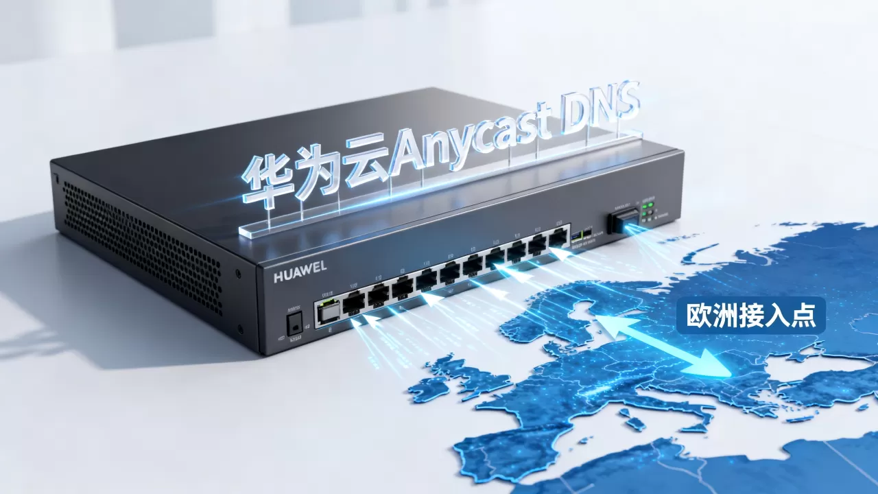 华为云Anycast DNS如何加速欧洲访问?华为云中国站使用欧洲接入点加速 华为云Anycast DNS如何加速欧洲访问?华为云中国站使用欧洲接入点加速