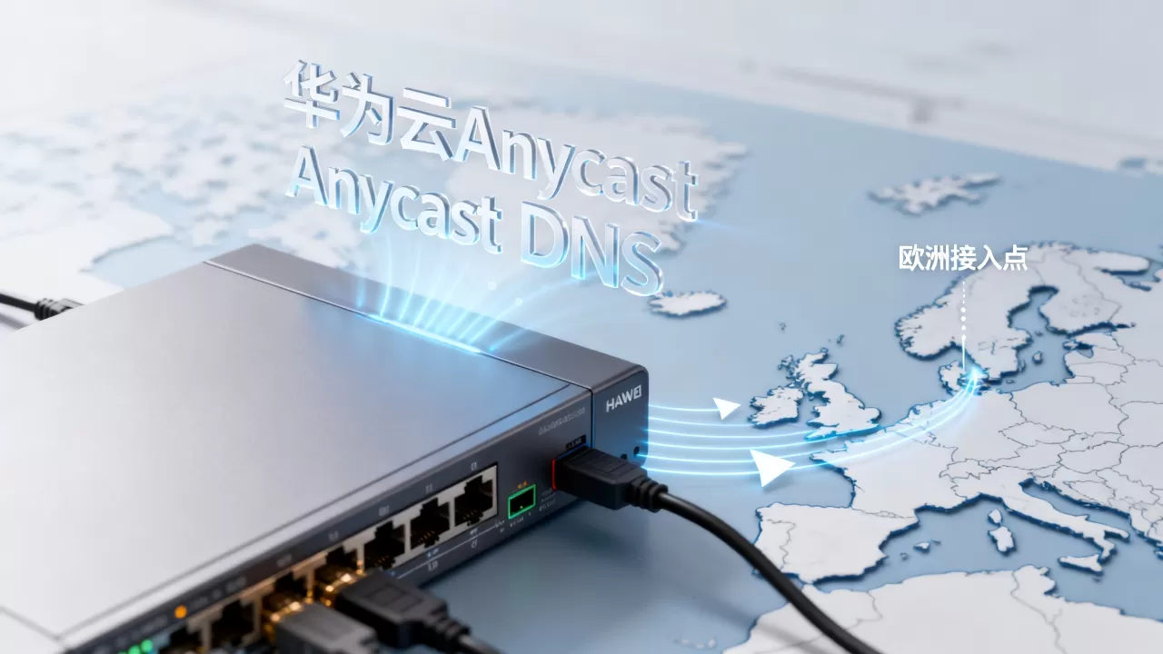华为云Anycast DNS如何加速欧洲访问?华为云中国站使用欧洲接入点加速 华为云Anycast DNS如何加速欧洲访问?华为云中国站使用欧洲接入点加速