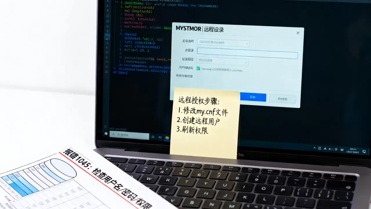 如何设置MYSQL远程登录授权？mysql远程连接报错1045怎么解决