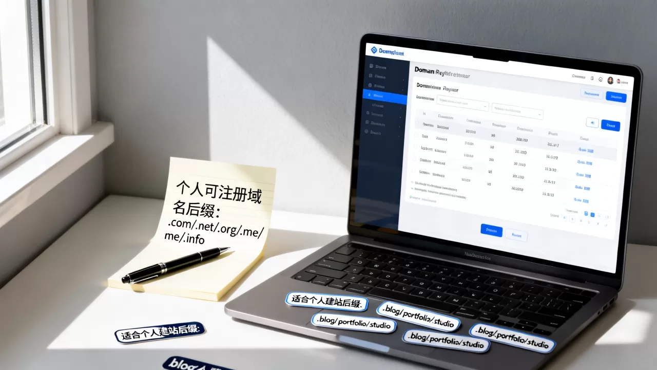 个人可以注册哪些域名后缀？哪些域名后缀适合个人建站