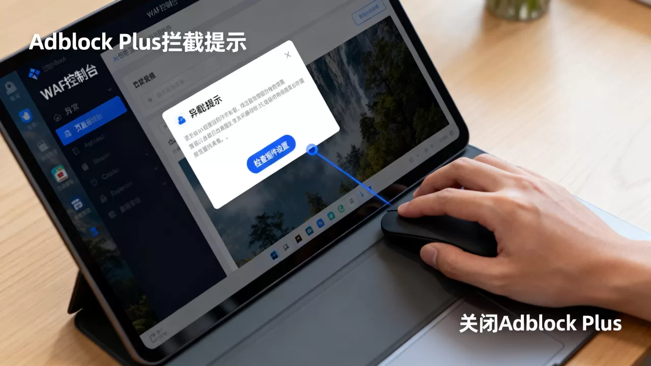 Adblock Plus误拦截导致WAF控制台异常？WAF控制台页面显示异常怎么解决