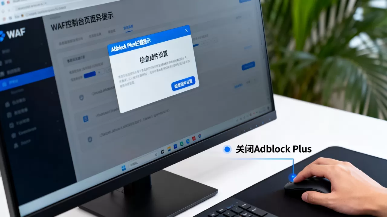 Adblock Plus误拦截导致WAF控制台异常？WAF控制台页面显示异常怎么解决