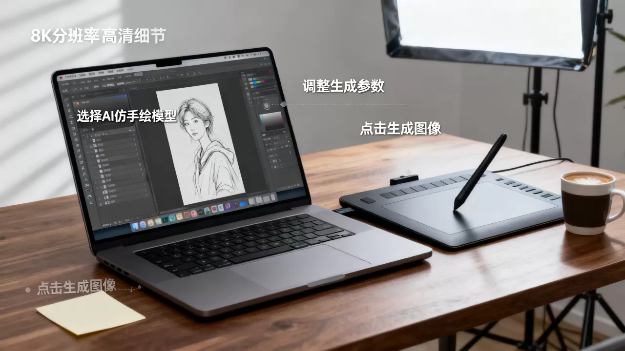 AI仿手绘大模型好用吗？AI绘画生成图片怎么操作
