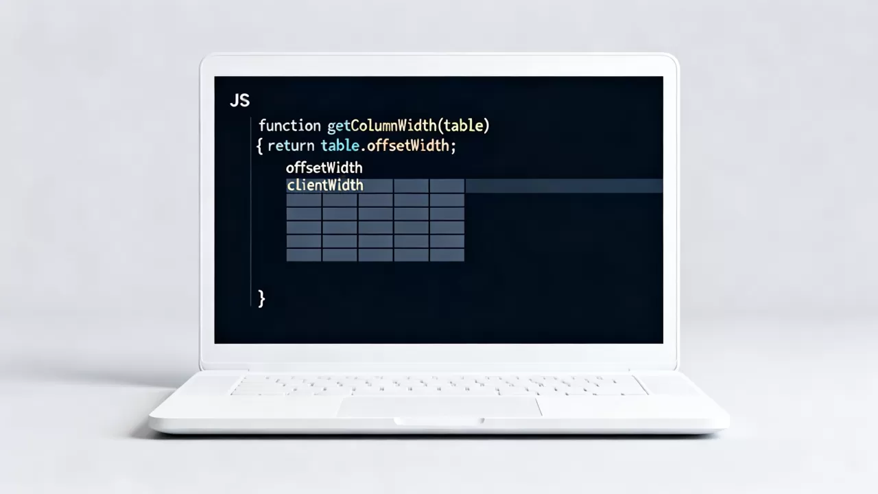 JS如何动态获取表格列宽？js获取table宽度方法