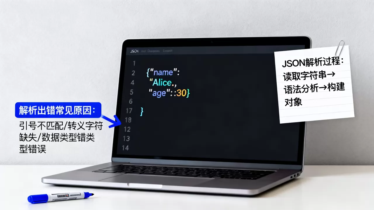 JSON解析过程是怎样的？JSON解析出错怎么办