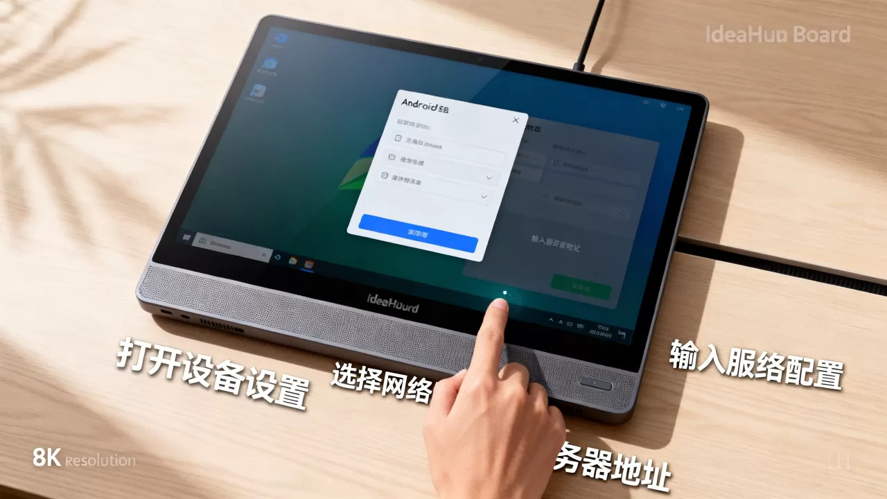 安卓客户端怎么连服务器数据库？IdeaHub Board设备安卓设置教程