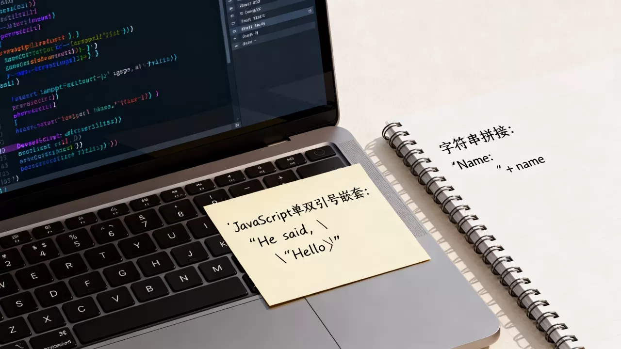 JavaScript单双引号嵌套报错怎么办？js字符串拼接单双引号用法